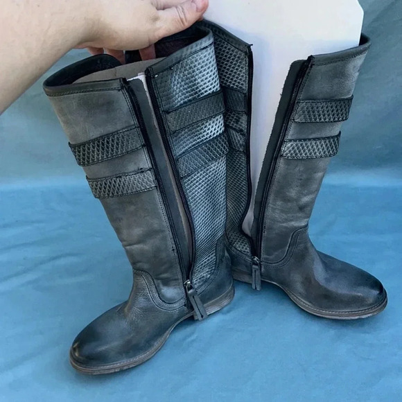ROAN by Bed Stu women tall boot NWOT sz 6 /EU 36 gray distressed motorcycle moto - Picture 6 of 9